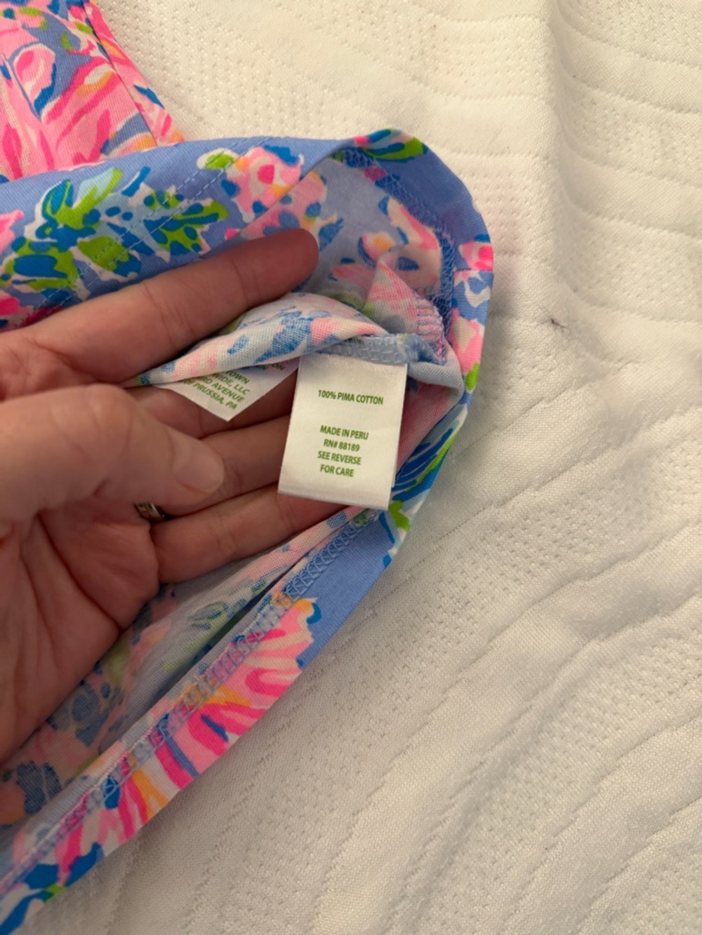 Lilly Pulitzer XL Ziva Top ruffle sleeve Sunrise Bay blue peri - Picture 5 of 6